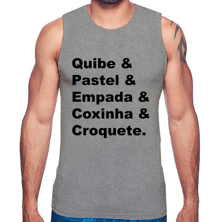 Regata Quibe & Pastel & Coxinha & Empada & Croquete - Cinza