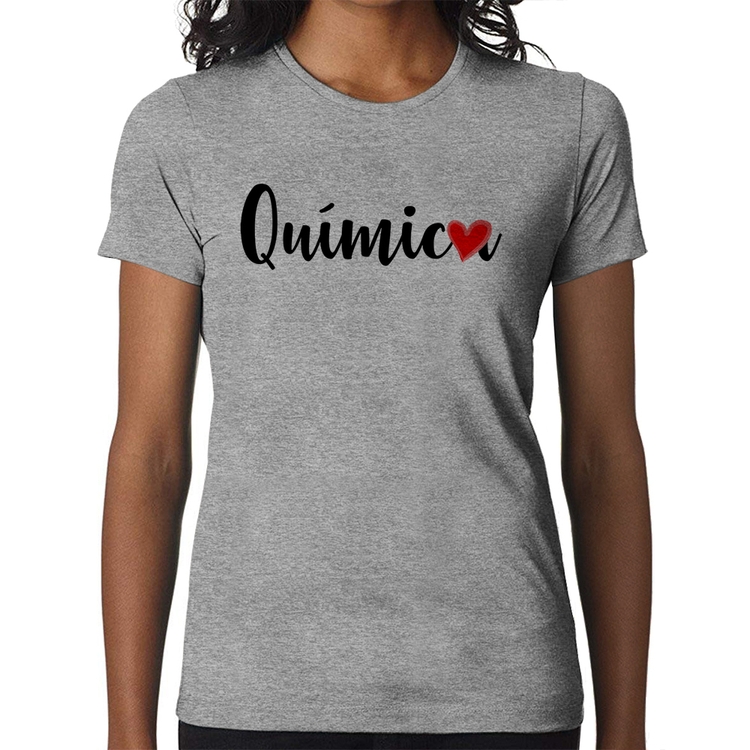 Baby Look Química por amor - Cinza