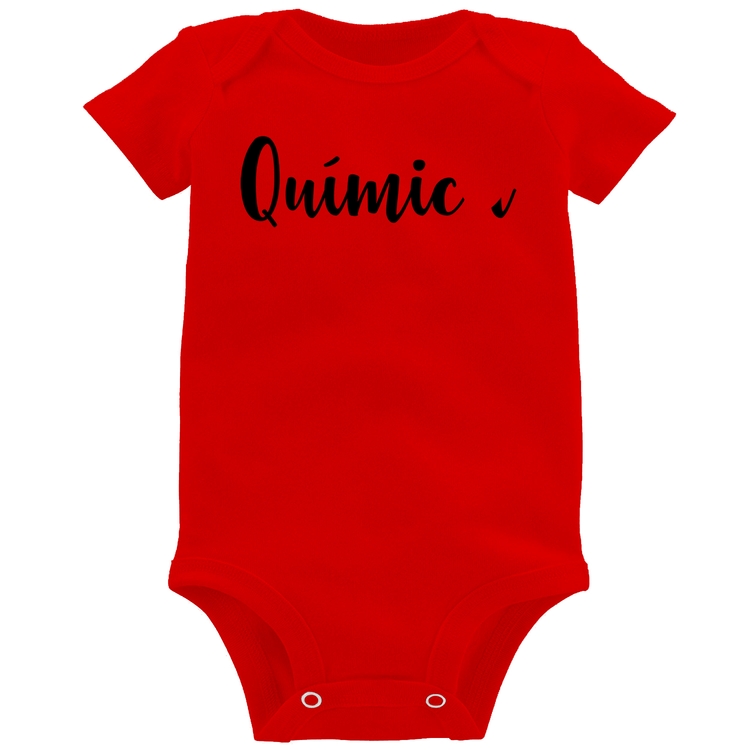Body Bebê Química por amor - Vermelho