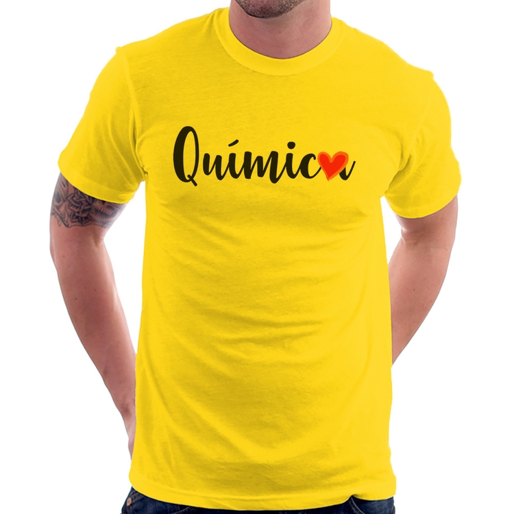 Camiseta Química por amor - Amarela