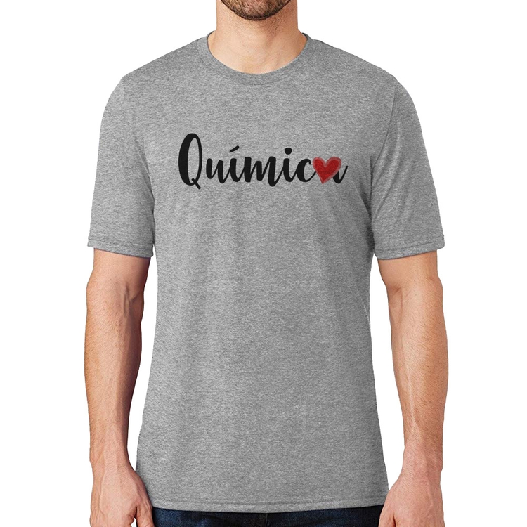 Camiseta Química por amor - Cinza