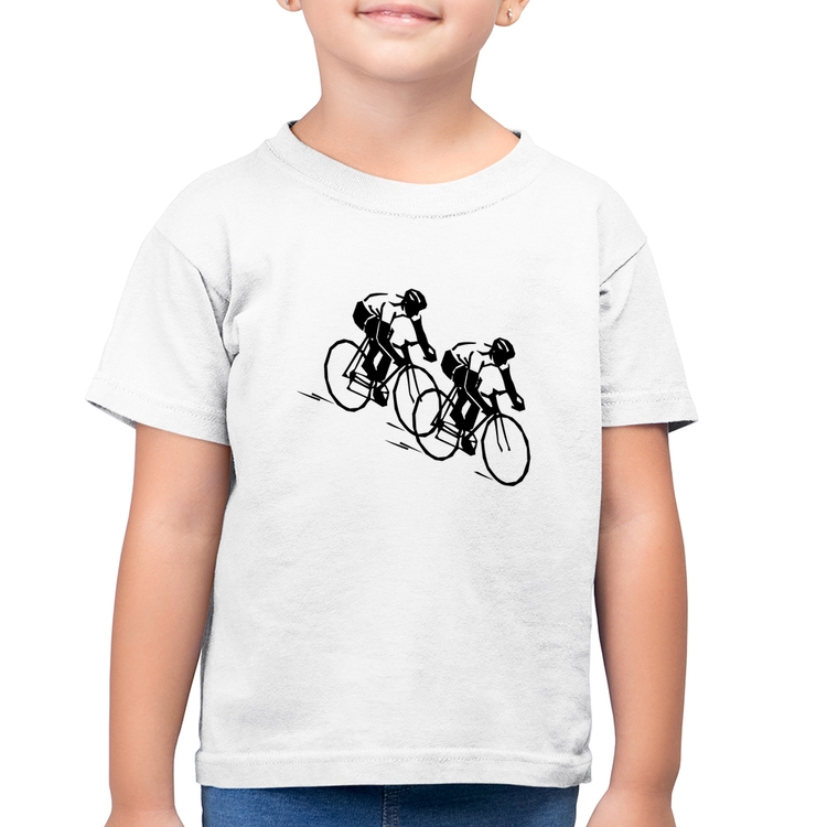 Camiseta Algodão Infantil Race Bike - Branca