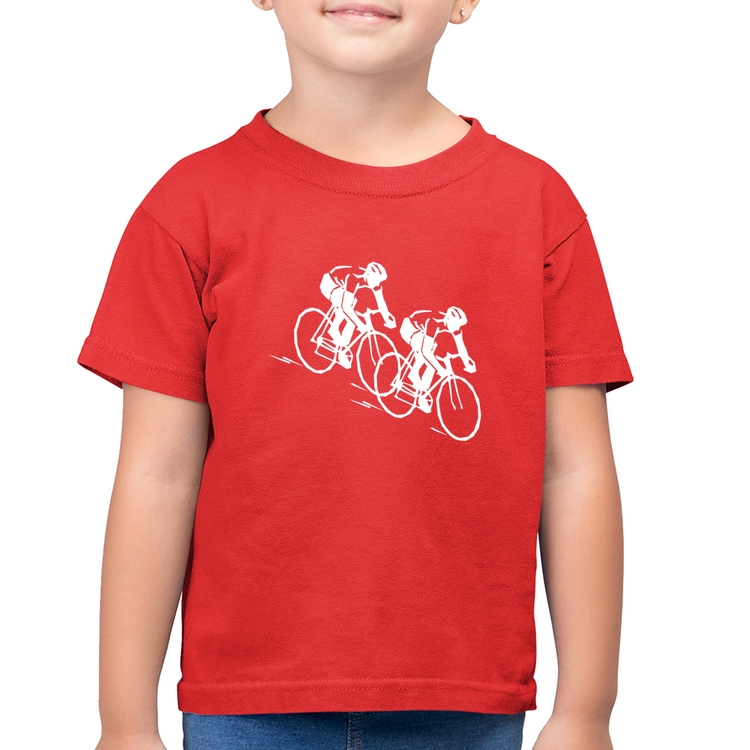 Camiseta Algodão Infantil Race Bike - Vermelha