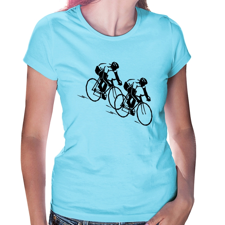 Baby Look Race Bike - Azul Bebê