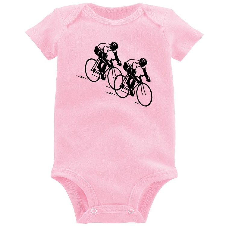 Body Bebê Race Bike - Rosa Bebê