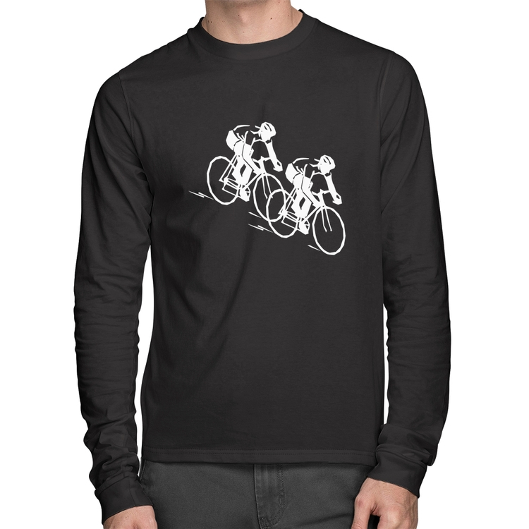 Camiseta Algodão Race Bike Manga Longa