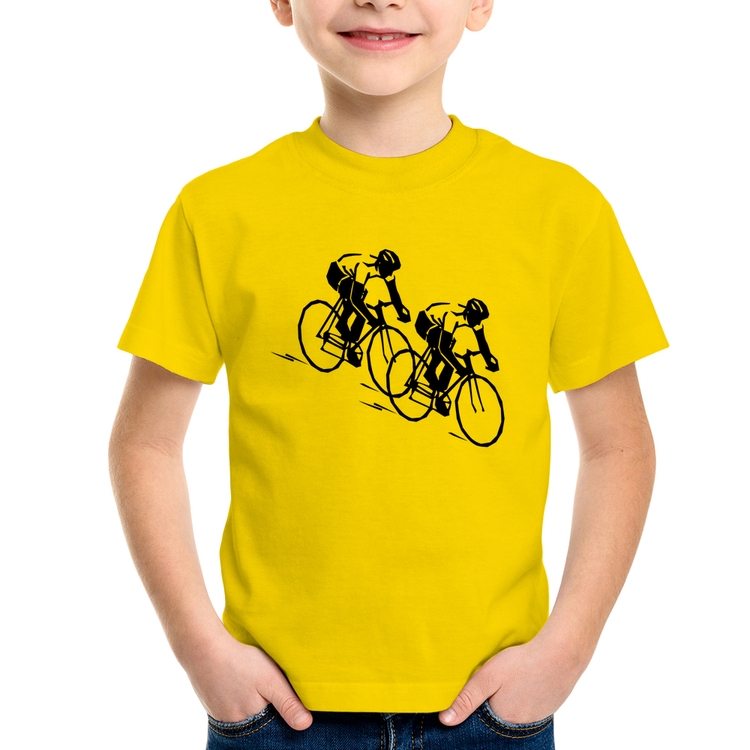 Camiseta Infantil Race Bike - Amarela