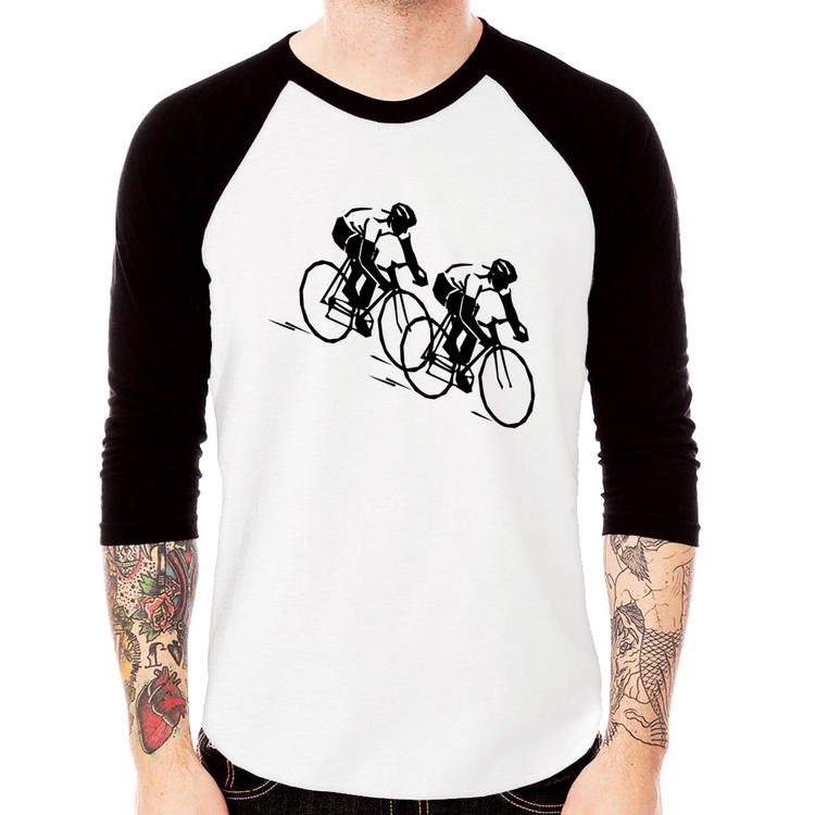 Camiseta Raglan Race Bike Manga 3/4