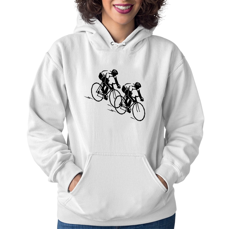 Moletom Feminino Race Bike - Branco