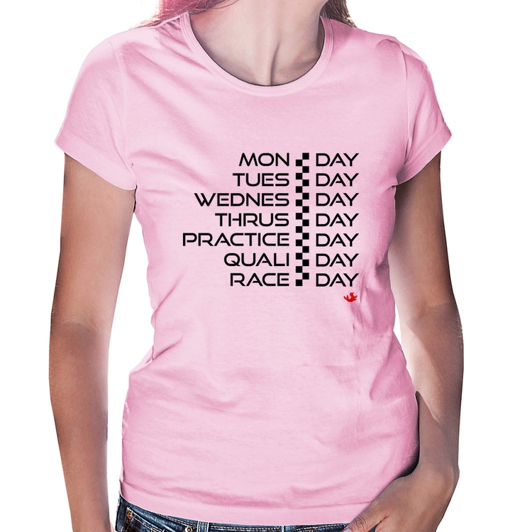 Baby Look Race Week - Rosa Bebê