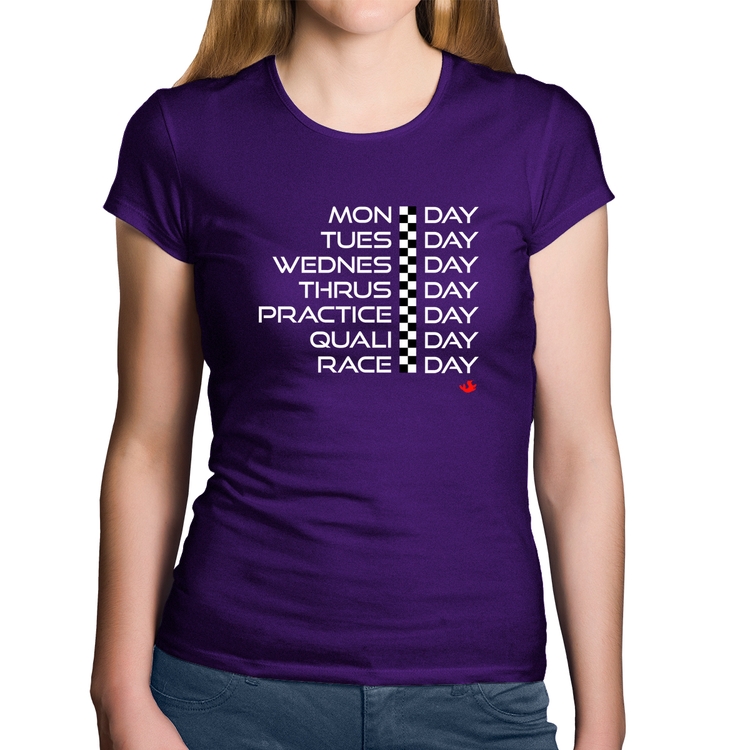 Baby Look Algodão Race Week - Roxa