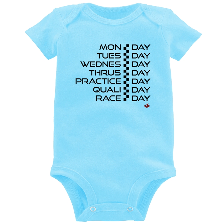 Body Bebê Race Week - Azul Bebê