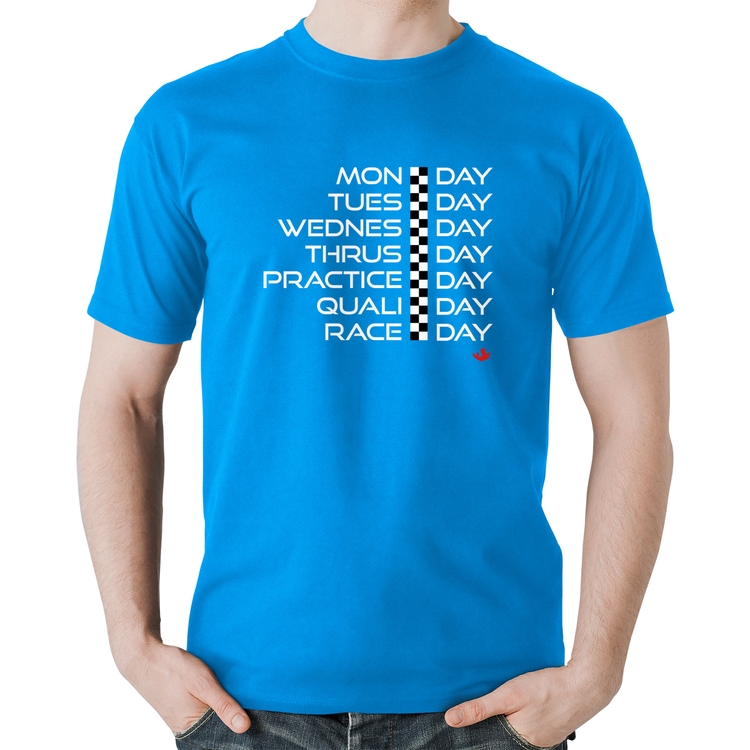Camiseta Algodão Race Week - Azul