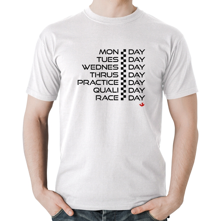 Camiseta Algodão Race Week - Branca