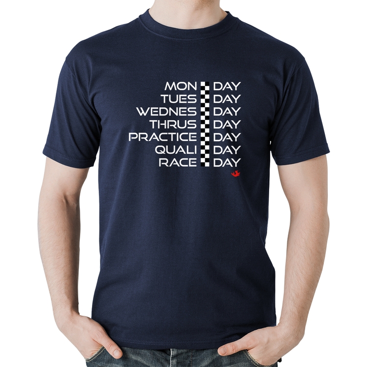Camiseta Algodão Race Week - Marinho