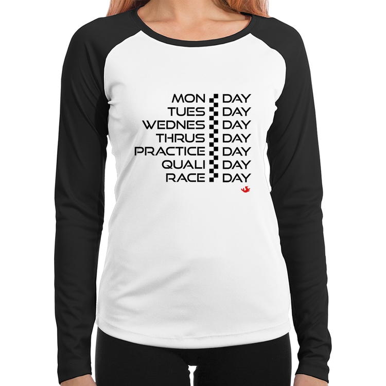 Baby Look Raglan Race Week Manga Longa