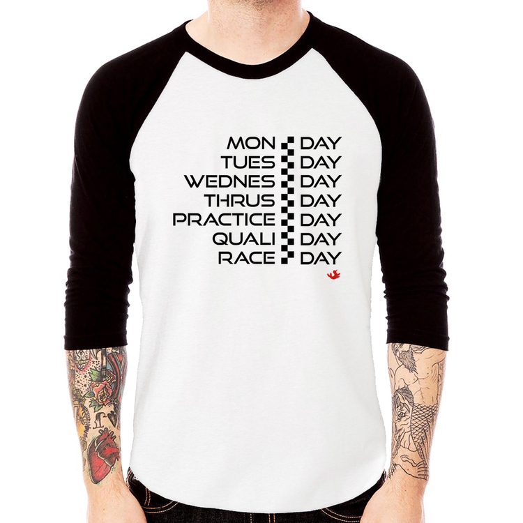 Camiseta Raglan Race Week Manga 3/4