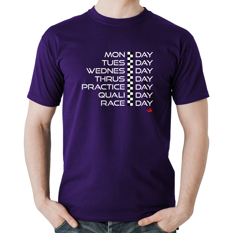 Camiseta Algodão Race Week - Roxa