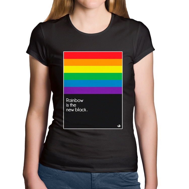 Baby Look Algodão Rainbow is the new black
