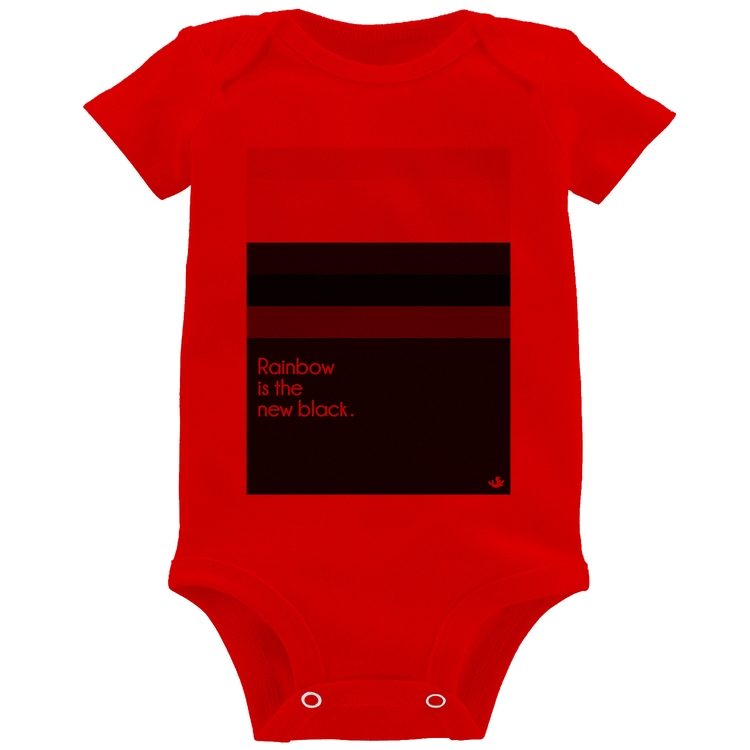 Body Bebê Rainbow is the new black - Vermelho