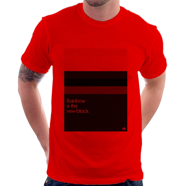 Camiseta Rainbow is the new black - Vermelha