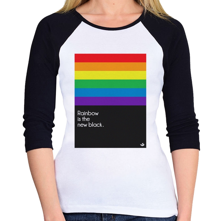 Baby Look Raglan Rainbow is the new black Manga 3/4
