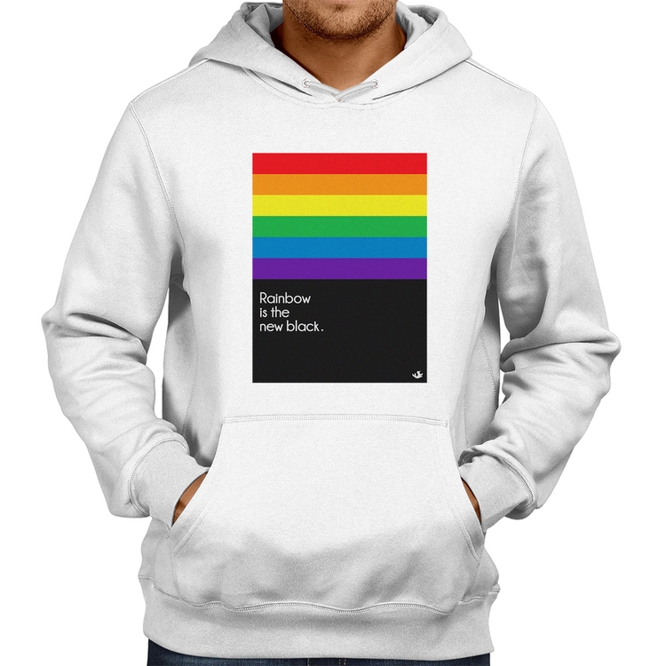 Moletom Rainbow is the new black - Branco