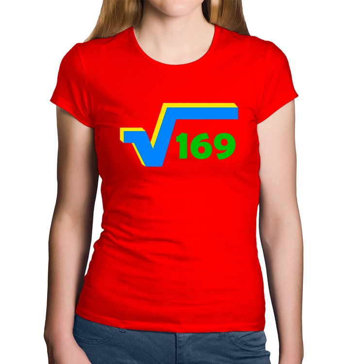 Baby Look Algodão Raiz Quadrada 169 (Cores da Bandeira) - Vermelha