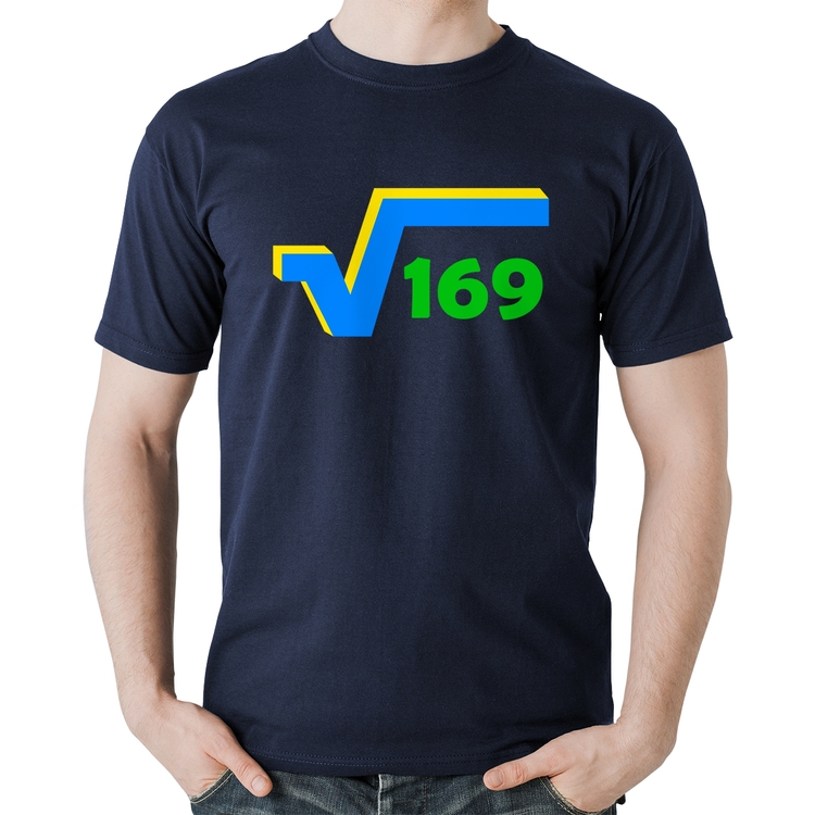 Camiseta Algodão Raiz Quadrada 169 (Cores da Bandeira) - Marinho