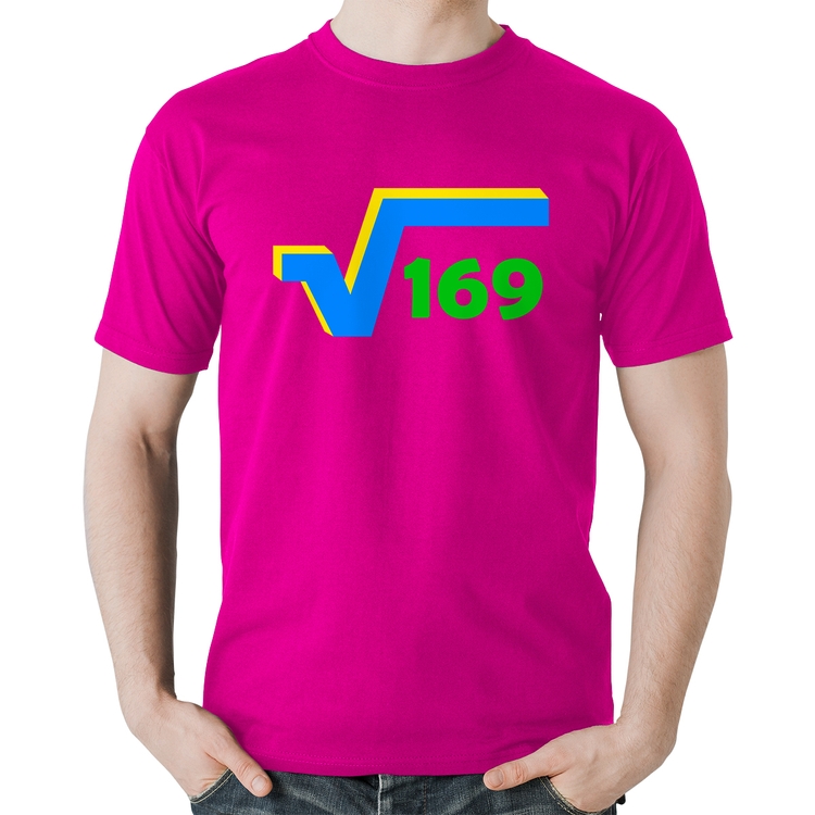 Camiseta Algodão Raiz Quadrada 169 (Cores da Bandeira) - Rosa