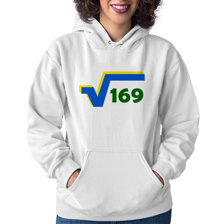 Moletom Feminino Raiz Quadrada 169 (Cores da Bandeira) - Branco