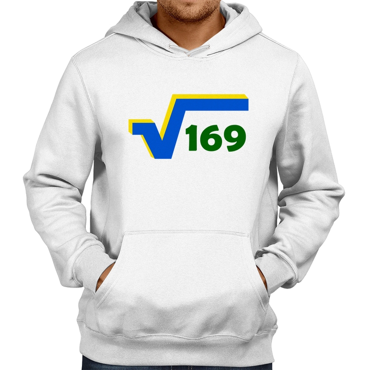 Moletom Raiz Quadrada 169 (Cores da Bandeira) - Branco