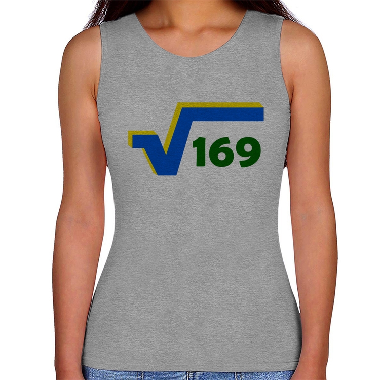 Regata Feminina Raiz Quadrada 169 (Cores da Bandeira) - Cinza