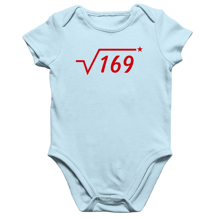 Body Bebê Algodão Raiz Quadrada 169 (Estrela) - Azul Bebê