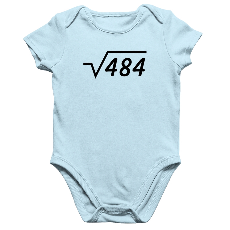 Body Bebê Algodão Raiz Quadrada 484 - Azul Bebê