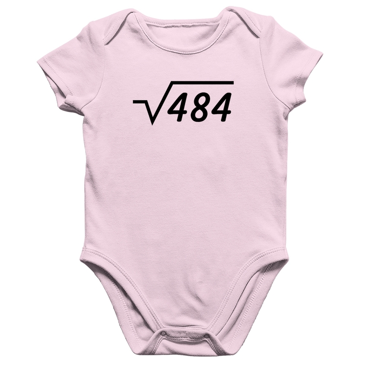 Body Bebê Algodão Raiz Quadrada 484 - Rosa Bebê