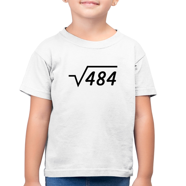 Camiseta Algodão Infantil Raiz Quadrada 484 - Branca