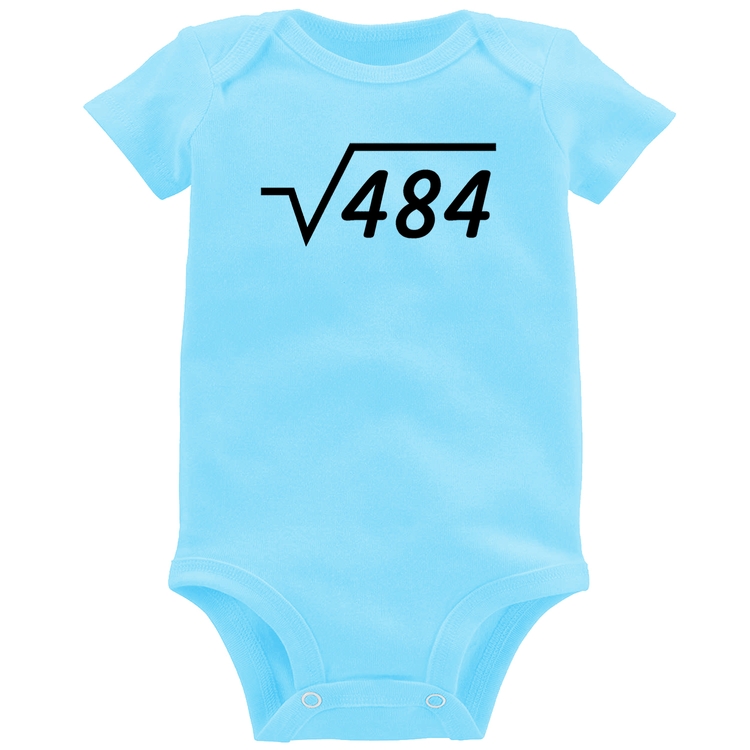 Body Bebê Raiz Quadrada 484 - Azul Bebê