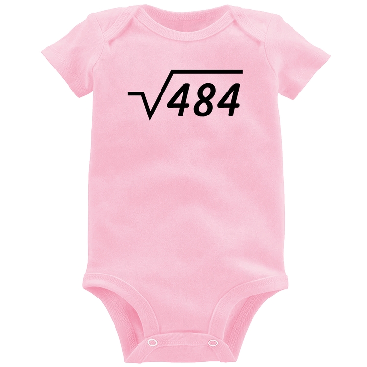 Body Bebê Raiz Quadrada 484 - Rosa Bebê