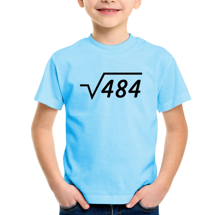 Camiseta Infantil Raiz Quadrada 484 - Azul Bebê