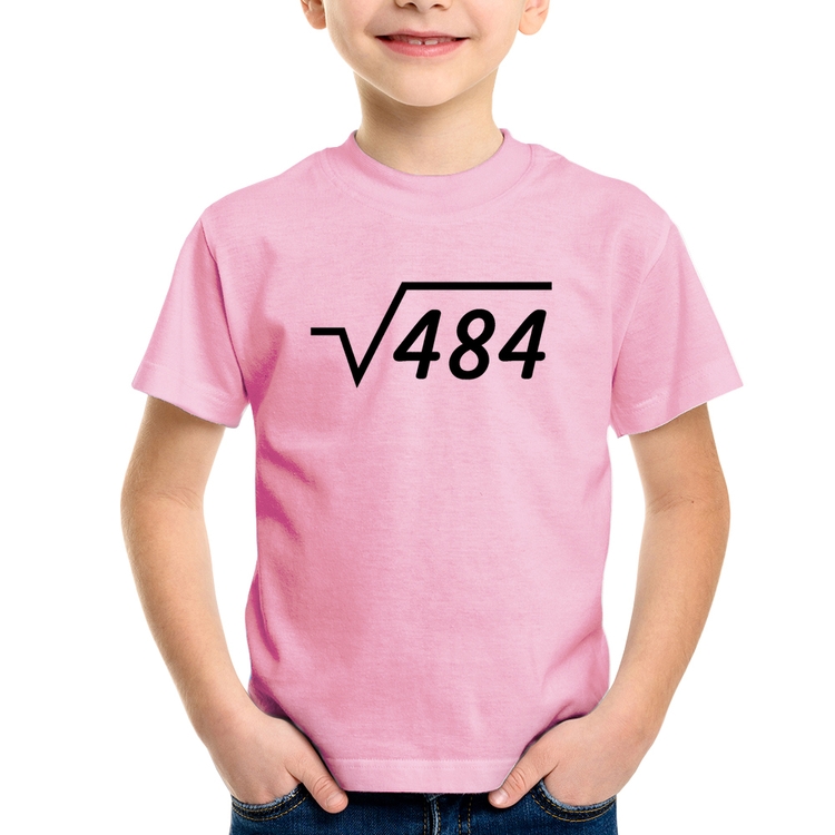 Camiseta Infantil Raiz Quadrada 484 - Rosa Bebê