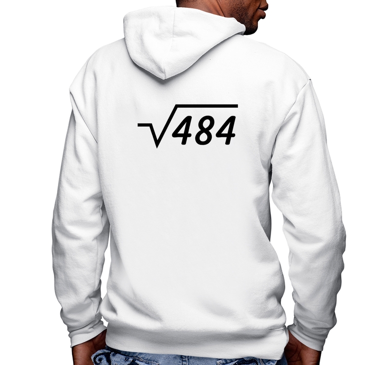 Blusa Moletom Raiz Quadrada 484 Masculina com Capuz e Zíper - Branca