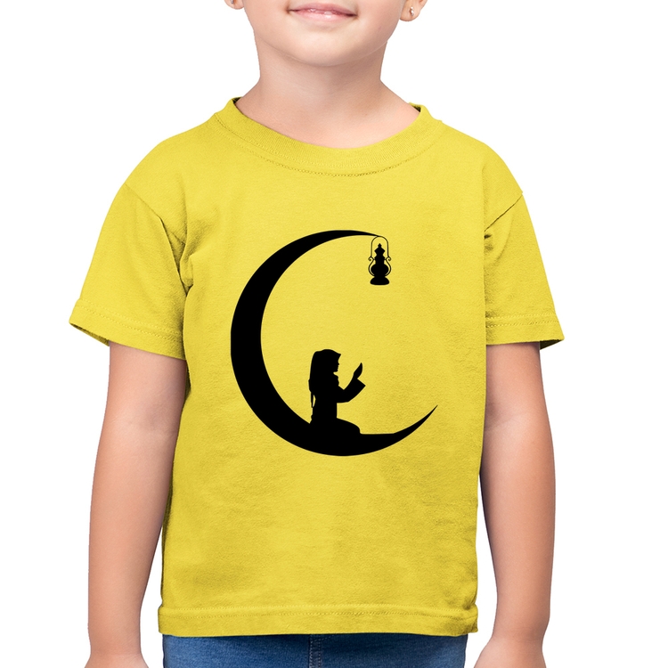 Camiseta Algodão Infantil Ramadan - Amarelo Canário