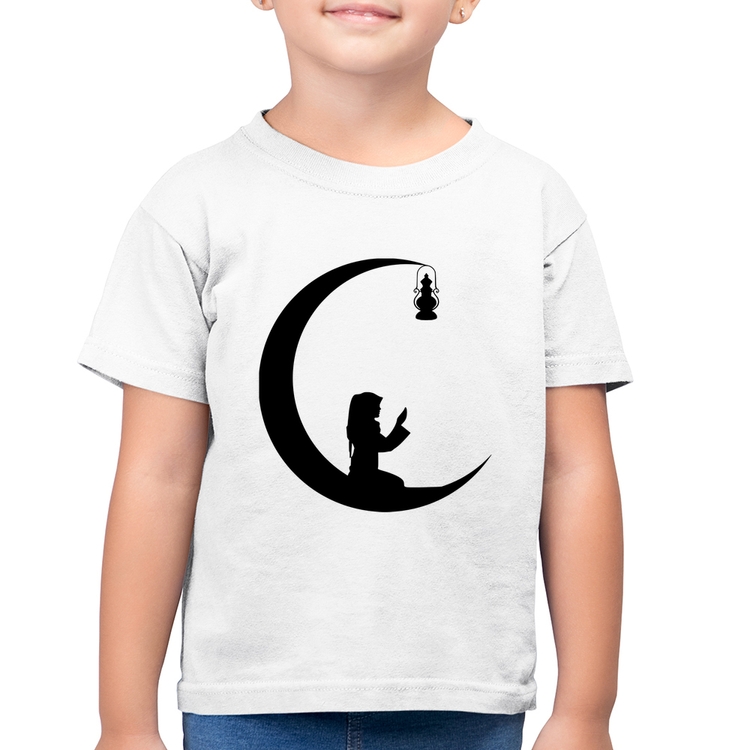Camiseta Algodão Infantil Ramadan - Branca