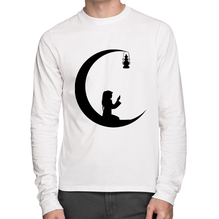 Camiseta Algodão Ramadan Manga Longa - Branca