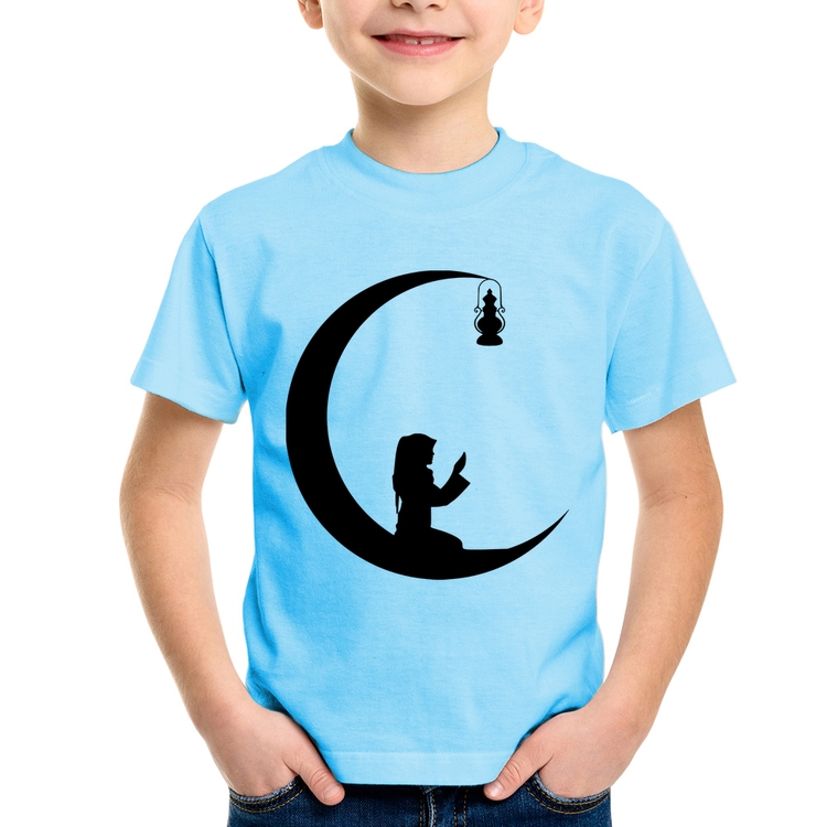 Camiseta Infantil Ramadan - Azul Bebê