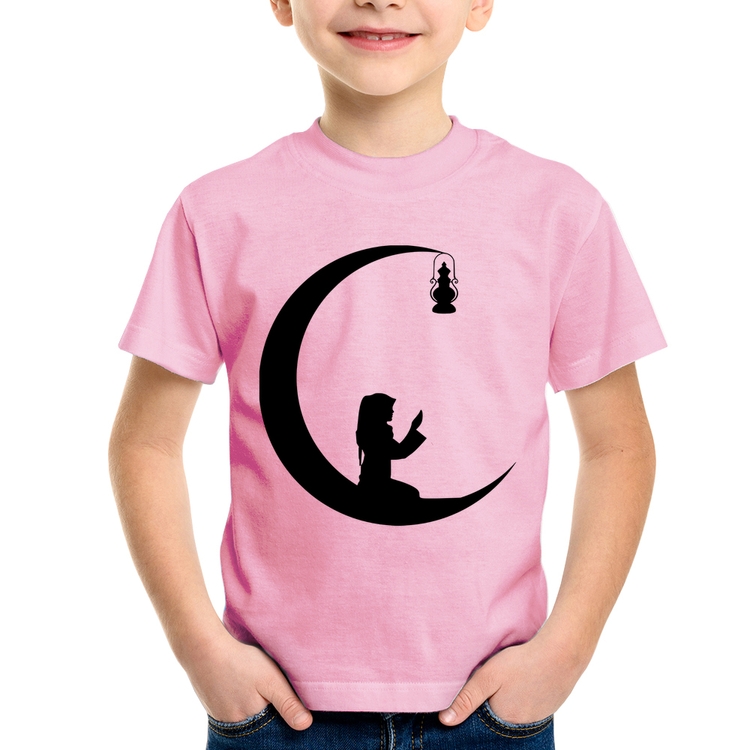 Camiseta Infantil Ramadan - Rosa Bebê