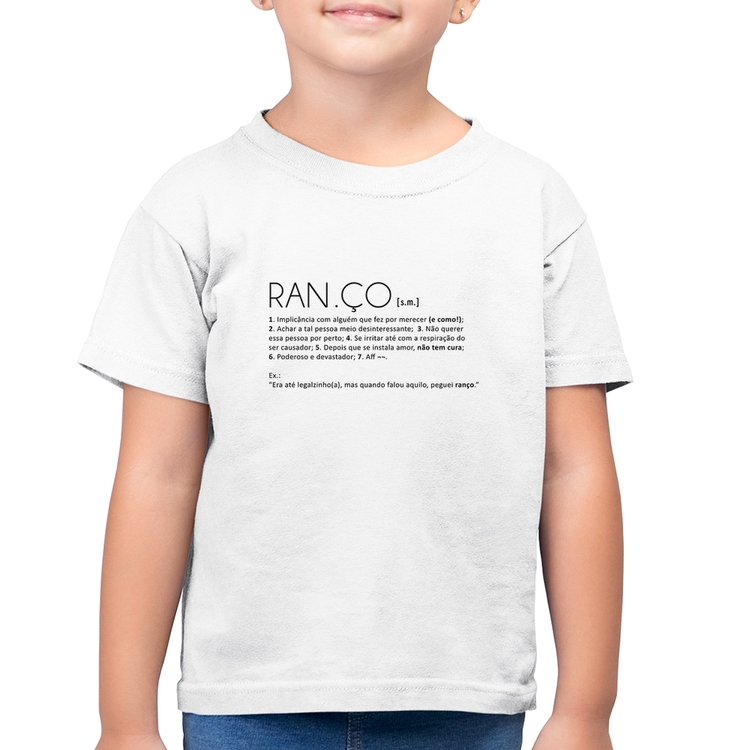 Camiseta Algodão Infantil Ranço: Definição - Branca