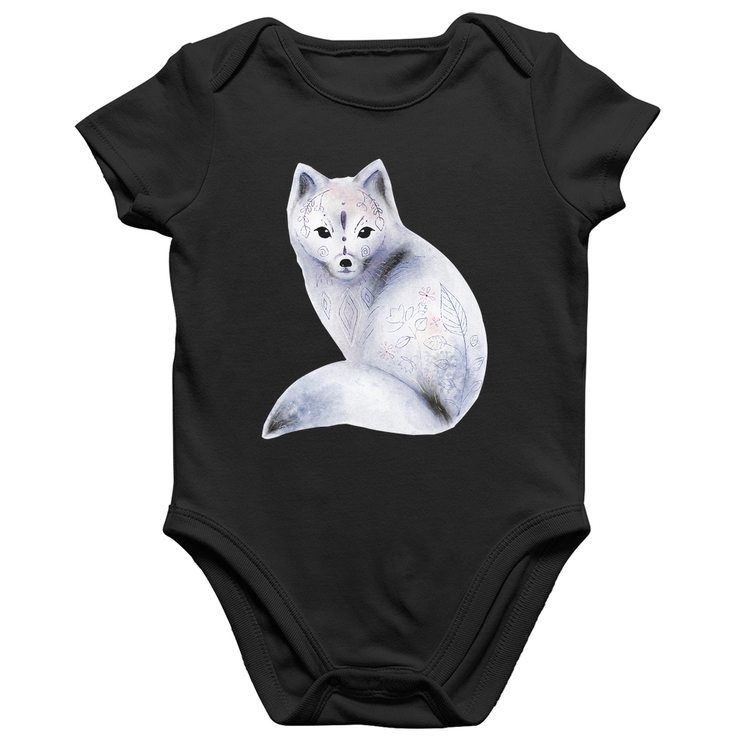 Body Bebê Algodão Raposa Arte