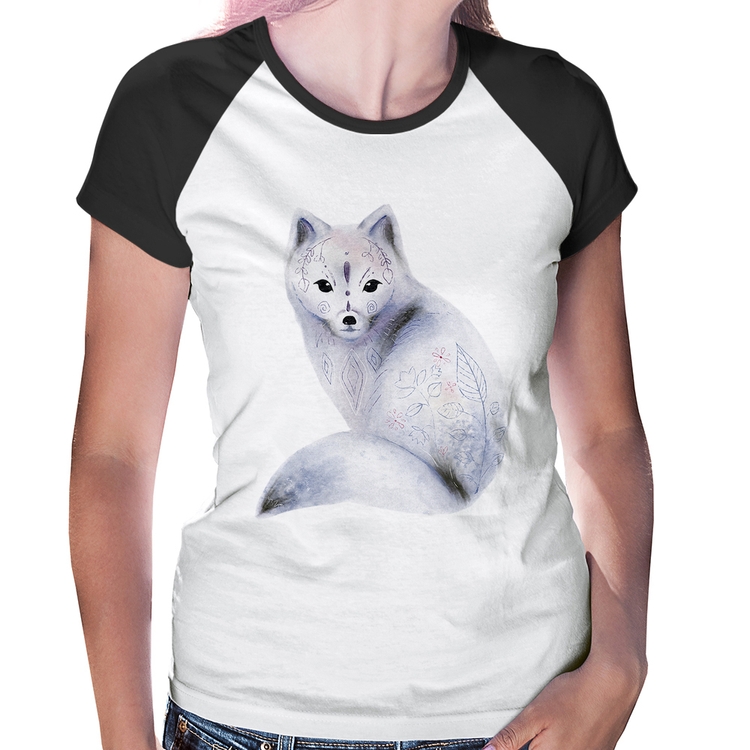 Baby Look Raglan Raposa Arte